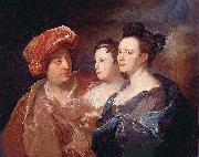 Hyacinthe Rigaud La famille Laffite. oil